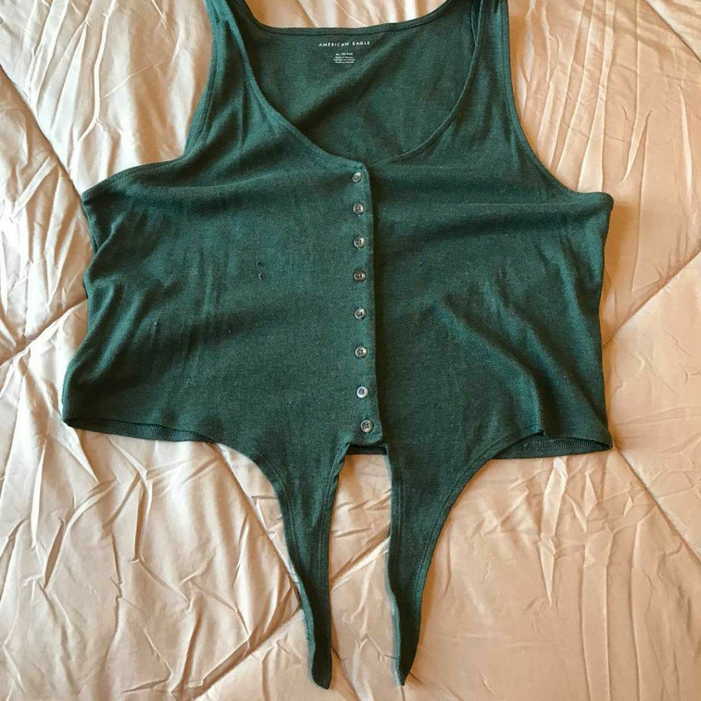 Button Up Cropp Top - Picture 4 of 4